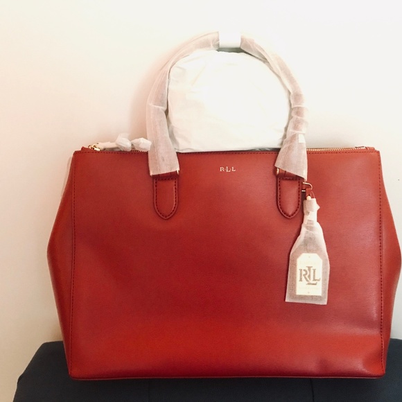 NWT Lauren RL Newbury Double Zip Satchel - Picture 1 of 3